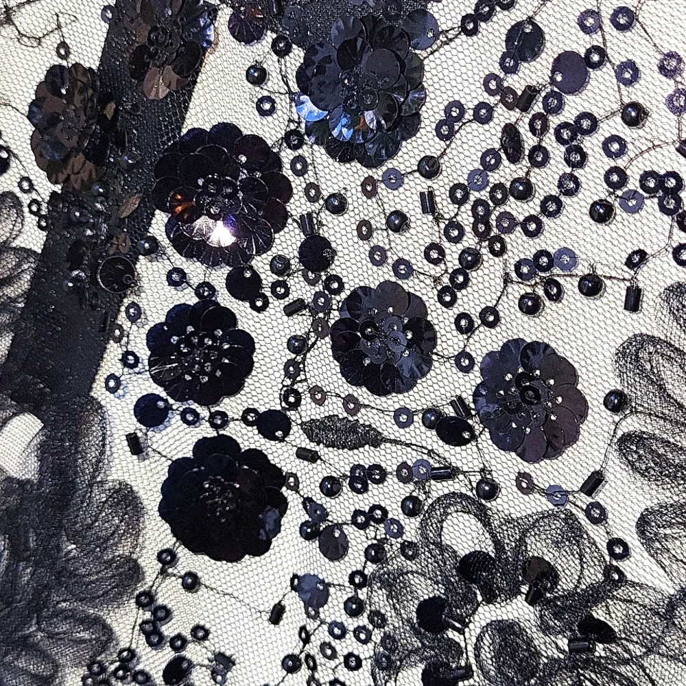 Cezanne Black Sequin Evening Shoulder Wrap Shawl